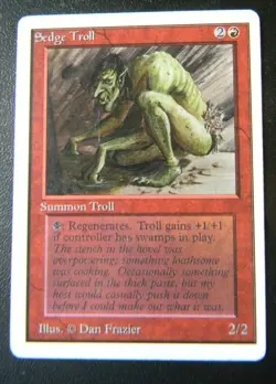 SEDGE TROLL : UNLIMITED : MTG : 1993 : FAIR/GOOD : SEE PHOTO - Image 1