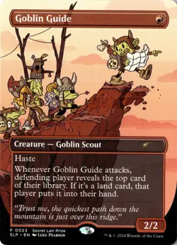 Goblin Guide NM/M* BORDERLESS Secret Lair ENGLISH 0023 mtg -UnltdCards - Image 1