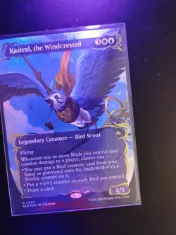 Kastral, the Windcrested (Borderless) (Raised Foil) Bloomburrow Foil - Image 1