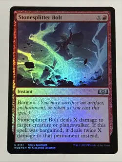 MTG Wilds of Eldraine Stonesplitter Bolt Foil 0151 NM - Image 1