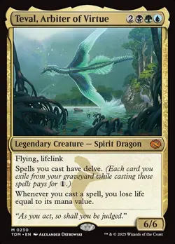 Teval, Arbiter of Virtue- Tarkir: Dragonstorm Foil MTG-NM - Image 1