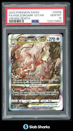 2023 POKEMON CROWN ZENITH #GG56/GG70 HISUIAN ZOROARK VSTAR FA GALARIAN PSA 10 - Image 1