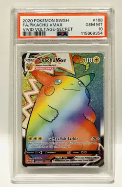 Pikachu Vmax *PSA 10* 2020 Pokemon Sword & Shield Vivid Voltage Secret FA #188 - Image 2