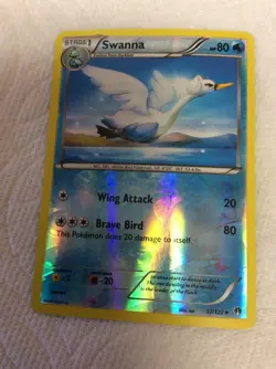 Pokemon XY Breakpoint - Swanna - 37/122 - Reverse Holo Uncommon - Image 1