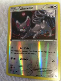 Pokemon XY Breakpoint - Glameow - 93/122 - Reverse Holo - Image 1