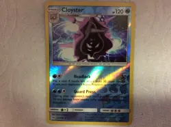 Pokemon TCG Sun & Moon - Cloyster 34/149 - Reverse Holo Rare - pack pulled - Image 1