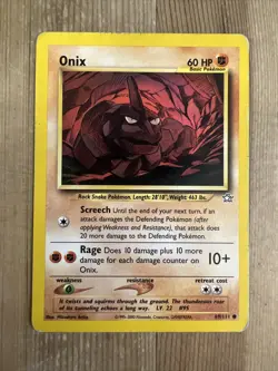 Onix 69/111 Common Unlimited Edition Neo Genesis Pokemon Vintage 2000 HP - Image 1