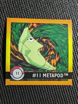 Metapod #11 Pokemon 1999 Artbox Sticker NM - Image 1