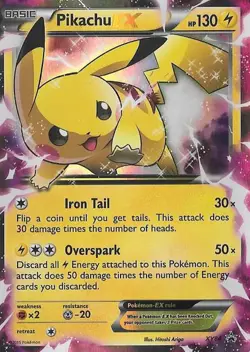 Damaged Pikachu EX - XY84 - Pikachu EX Legendary Collection Promo Pokemon XY Pro - Image 1