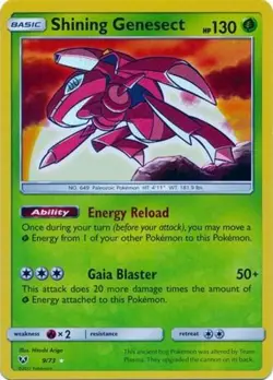 Moderately Played, English - 1 x Pokemon Shining Genesect - 9/73 - Holo Rare Sun - Image 1