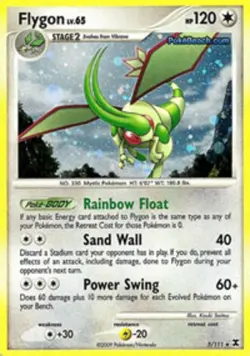 Slightly Played, English - 1 x Pokemon Flygon - 5/111 - Holo Rare Rising Rivals - Image 1