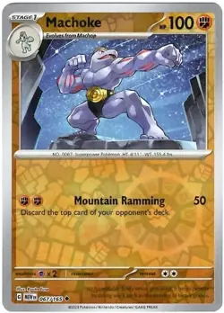 Pokemon Machoke Scarlet & Violet-151 067/165 Reverse Holo Uncommon - Image 1
