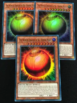 Yugioh The Winged Dragon of RA Sphere Mode RA01-EN007 1st Super x3 (NM) - Image 1