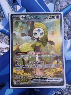 Pokemon Black Bolt Meloetta EX 167/086 Special Illustration Rare Card - Image 1