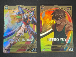 Gundam ARSENAL BASE Card AB03-089 AB03-034 HEERO YUY WING GUNDAM BANDAI JAPAN - Image 1