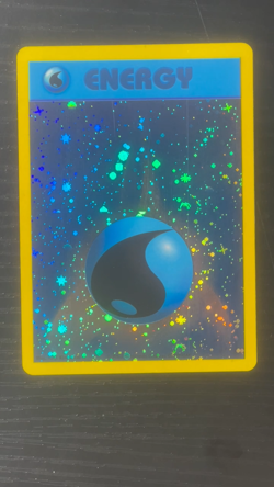 Pokemon Promo ENERGIZE YOUR GAME Water Energy Card Swirl Printer Sheet Edge Cut - Image 2