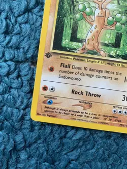 1st Edition SUDOWOODO 77/111 Neo Genesis Set - Pokemon WOTC Vintage Card - LP - Image 3