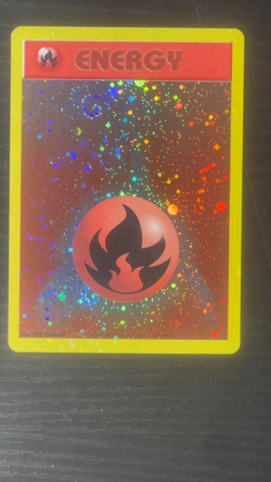 Pokemon League Promo Fire Energy Card Near Mint DOUBLE SWIRL Vintage 2000 - Image 2