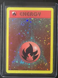 Pokemon League Promo Fire Energy Card Near Mint DOUBLE SWIRL Vintage 2000 - Image 4