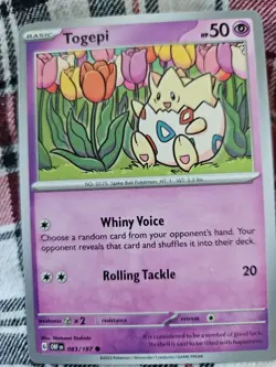 Pokemon Card Togepi Obsidian Flames 83/197 PACK FRESH Free Shipping - Image 1
