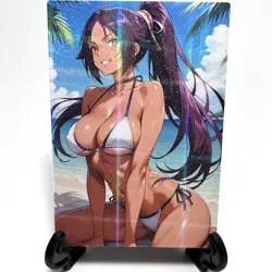 Bleach Yoruichi Shihouin Sexy Hot Bikini Anime Waifu Girl Goddess Story Art Card - Image 2