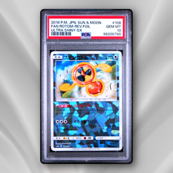 Fan Rotom - Reverse Holo - PSA 10 - Ultra Shiny GX SM8b 108/150 Pokemon Card - Image 1