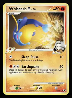 Whiscash E4 54/111 Uncommon Rising Rivals Pokemon Card - Image 1