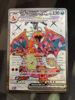 Charizard ex 215/197 SV03: Obsidian Flames Holo Full Art Ultra Rare Pokemon Card - Image 1