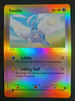 Swablu 75/97 Reverse Holo - Dragon Set - Pokemon Card - Excellent Condition - Image 1