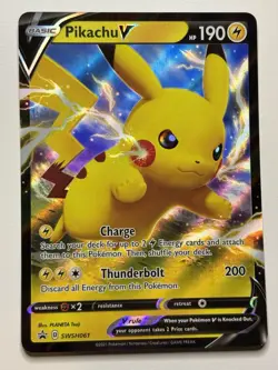 Pikachu V - SWSH061 SWSH: Sword & Shield Promo Cards NM Holo English 16807 - Image 1