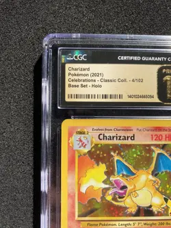CGC Pristine 10 Charizard 4/102 Holo Pokemon Card Celebrations Base Holo - Image 2