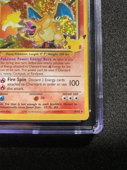 CGC Pristine 10 Charizard 4/102 Holo Pokemon Card Celebrations Base Holo - Image 4