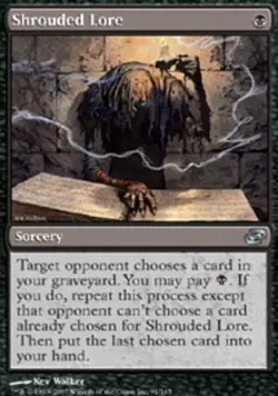 Heavy Play, English MTG Foil Shrouded Lore - Foil Planar Chaos Magic the Gatheri - Image 1