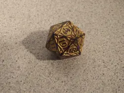Magic the Gathering MTG Kaldheim Gold Oversized Spindown Die Dice D20 - Image 3