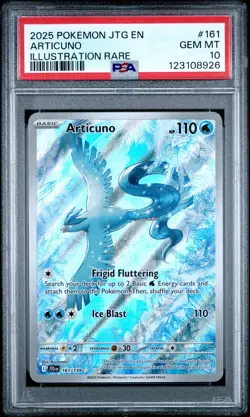 2025 POKEMON JTG EN-JOURNEY TOGETHER ILLUSTRATION RARE #161 ARTICUNO PSA 10 - Image 1