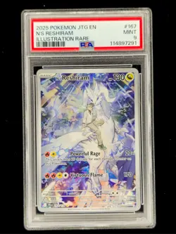 N's Reshiram 167/159 Pokemon Journey Together (JTG) 2025 PSA 9 - Image 1