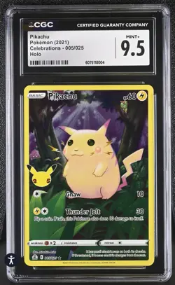 Pokemon Celebrations Pikachu 005/025 Holo CGC MINT 9.5 - Image 1