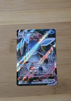2021 Pokemon TCG Evolving Skies Glaceon VMAX 41/203 Snowflake Stamp - Image 1