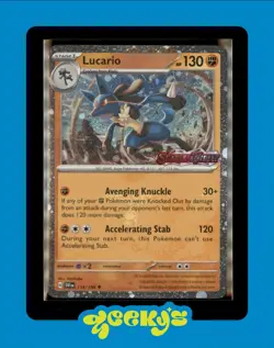 Lucario 114/198 Cosmos Holo Scarlet And Violet [Stamped] Pokemon TCG - Image 1