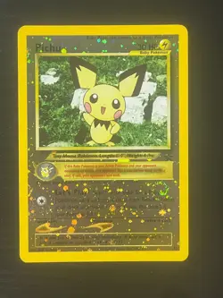 Pokemon TCG Reverse Holo Pichu Black Star Promo #35 Holo Foil Near Mint - SWIRL - Image 1