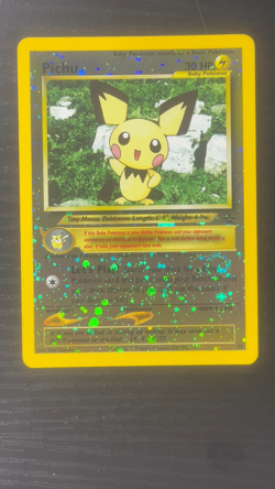 Pokemon TCG Reverse Holo Pichu Black Star Promo #35 Holo Foil Near Mint - SWIRL - Image 2
