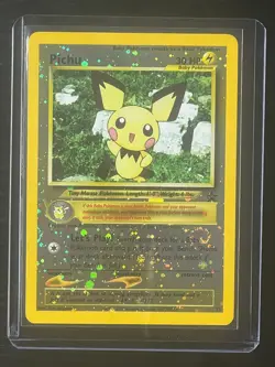 Pokemon TCG Reverse Holo Pichu Black Star Promo #35 Holo Foil Near Mint - SWIRL - Image 4