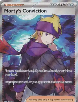 MORTY'S CONVICTION TRAINER ART POKEMON TEMPORAL FORCES 201/162 - Image 1