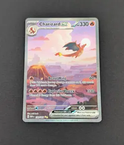 Pokemon TCG Charizard EX 199/165 Scarlet & Violet 151 Damaged Back See Photos - Image 1