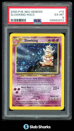 2000 POKEMON NEO GENESIS #14/111 SLOWKING HOLO PSA 6 - Image 1