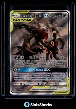 2020 POKEMON SM BLACK STAR PROMOS #SM241 UMBREON & DARKRAI TAG TEAM GX - Image 1