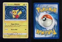 Special Delivery Pikachu Holo Pokemon Sword & Shield Black Star Promo #SWSH074 - Image 3