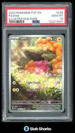 2024 POKEMON SV PALDEAN FATES - PAF EN #226/091 PAWMI ILLUSTRATION RARE PSA 10 - Image 1