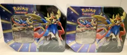 2 Pokemon TCG Slashing Legends Tins Zacian ex - Brand New Factory Sealed - Image 1