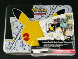 POKEMON CELEBRATIONS 25TH ANNIVERSARY COLLECTORS CHEST TIN LUNCH BOX - Image 1